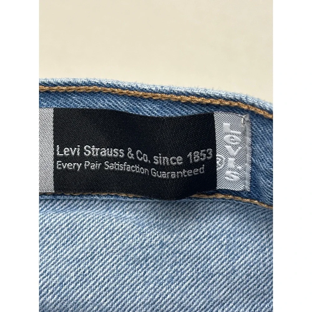 Levis SilverTab 94 Baggy Jeans Distressed Light Wash Blue Denim Womens W28 L31 - Picture 4 of 14